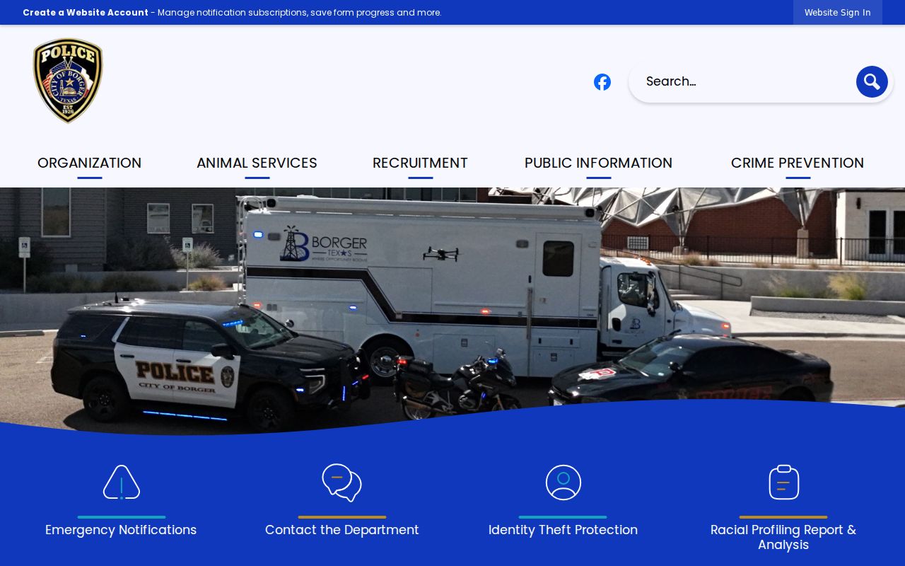 Hutchinson County Borger warrant police contact and dispatch information